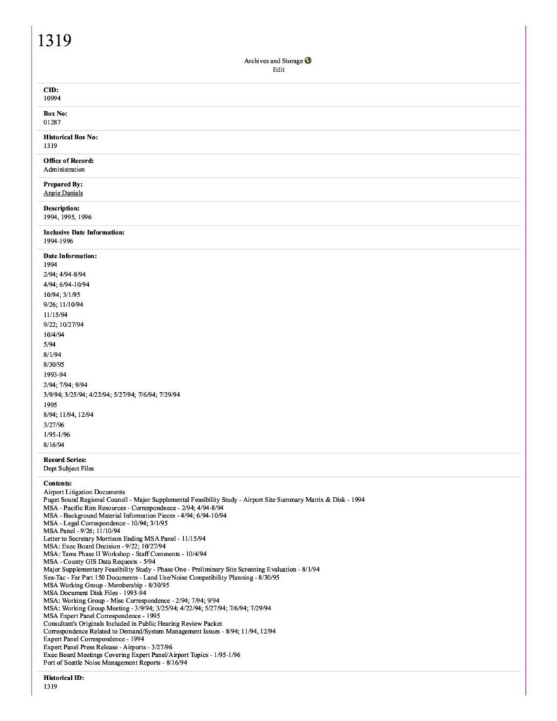 1319 expert panel correspondence POS noise report 1994 archives pdf