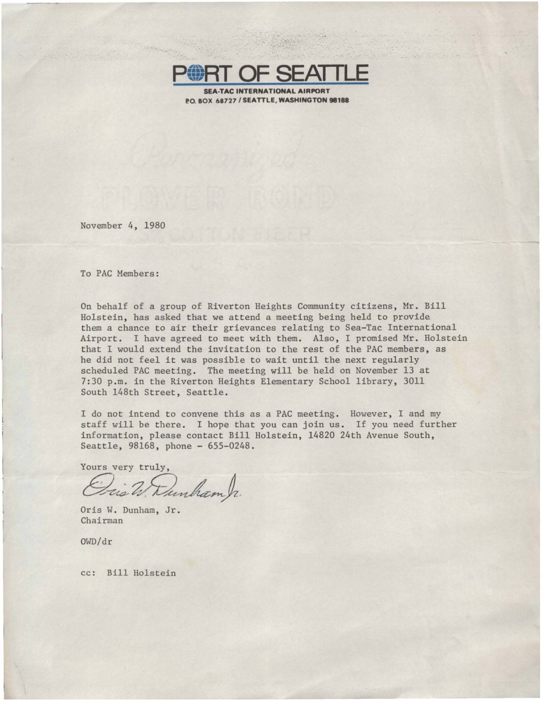 1980 11 04 dunham letter pac riverton heights community meeting pdf