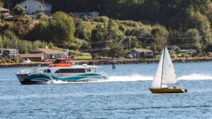 86175155007 Fast Ferry and Sailboat