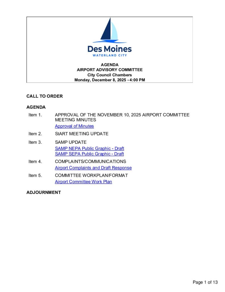 Airport Advisory Committee 08 Dec 2025 Agenda Pdf 1 Pdf