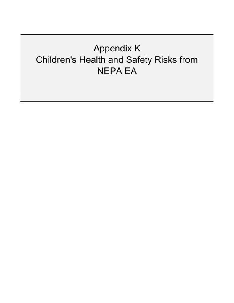 Appendix k socioeconomics environmental justice and children8217s health page 2