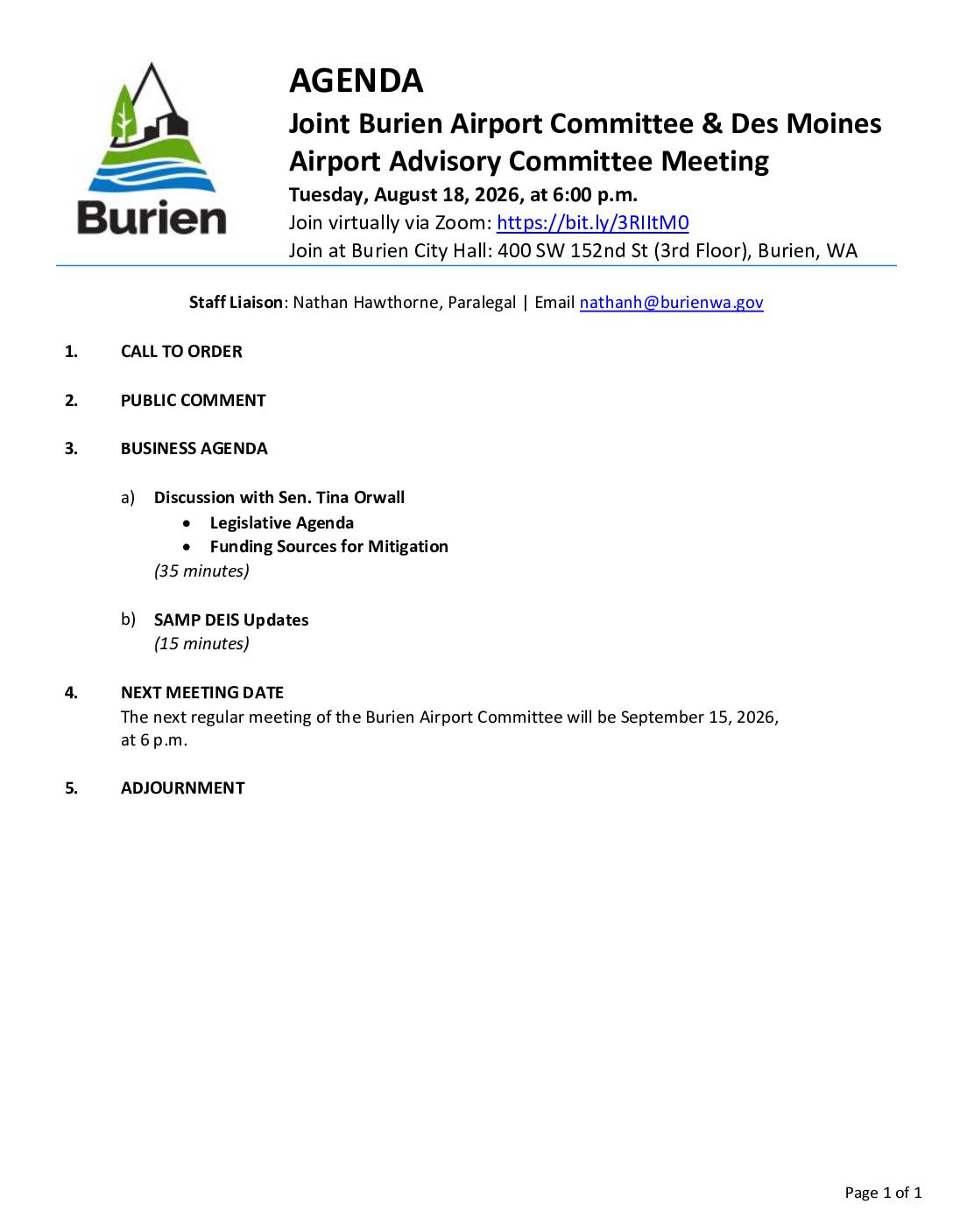 Burien airport committee 18 aug 2026 agenda pdf pdf