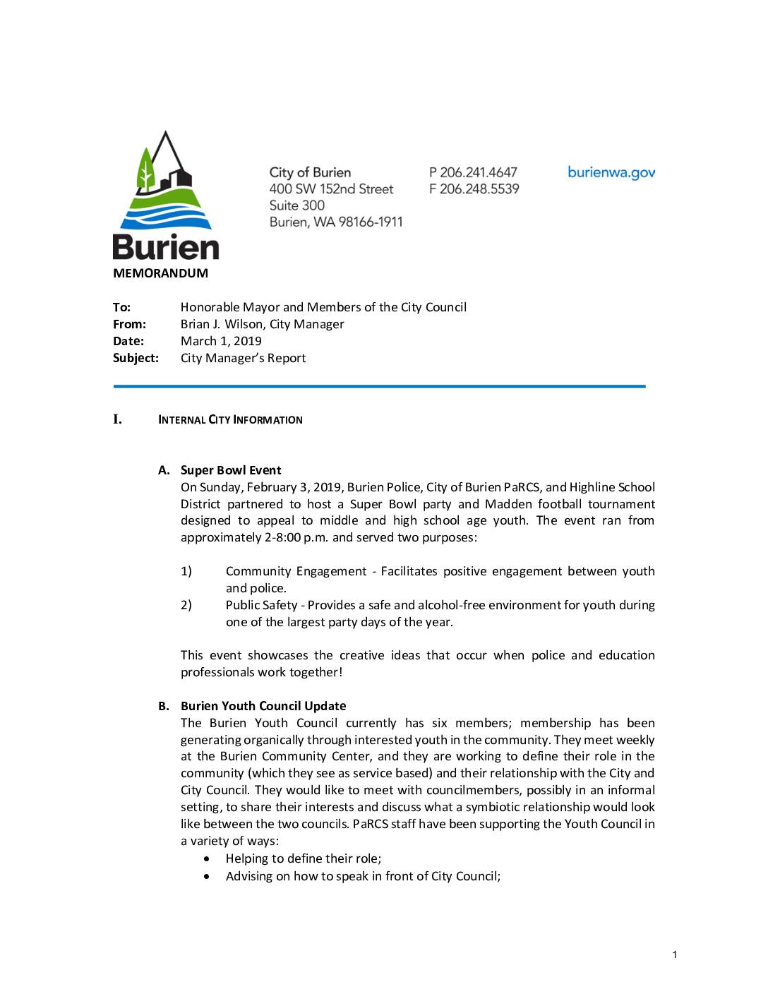 City manager s report pdf