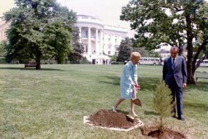 Earth Day 1970 -- The Nixons Plant a Tree
