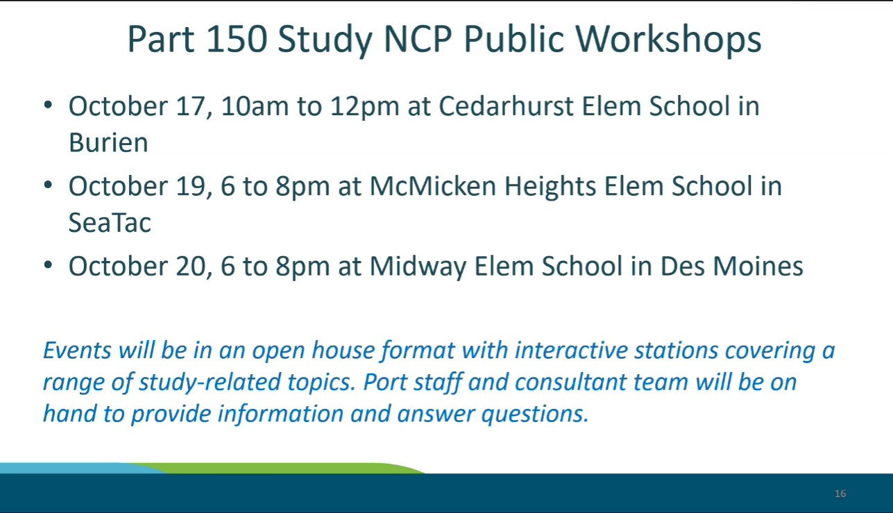 Highline forum part 150 ncp schedule