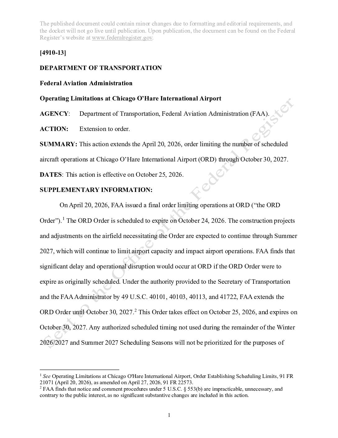 Ord operating limitations order extension w2627 and s27 pdf