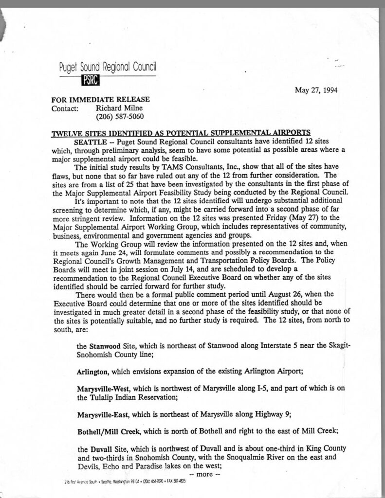 Psrc twelve sites 1994 pdf