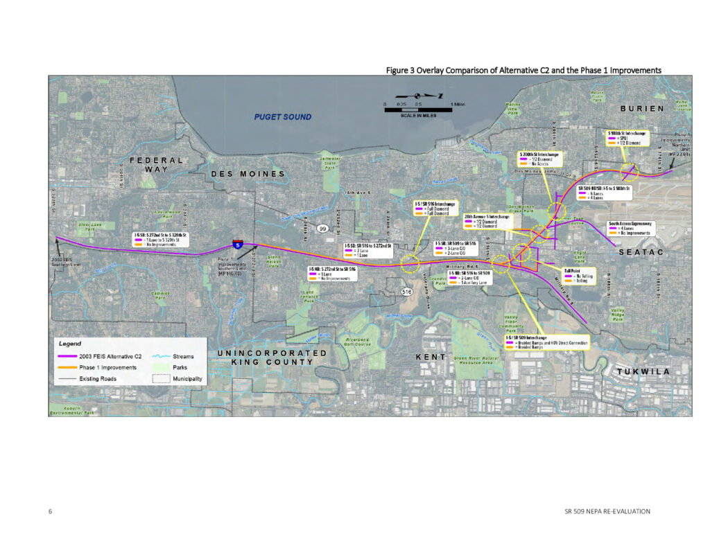 Puget sound gateway program – phase 1 of the sr 509 completion project environmental re evaluation page 343