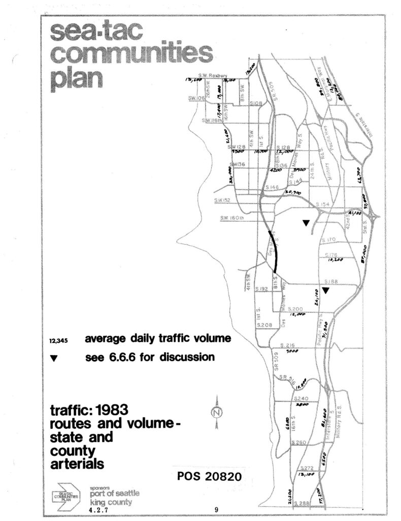 Stcp chapter unk pg 9 traffic 1983 routes and volume state and county arterials