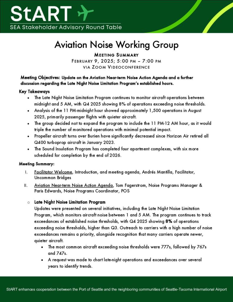 Start aviationnoiseworkinggroup meetingsummary february 9, 2026 final pdf