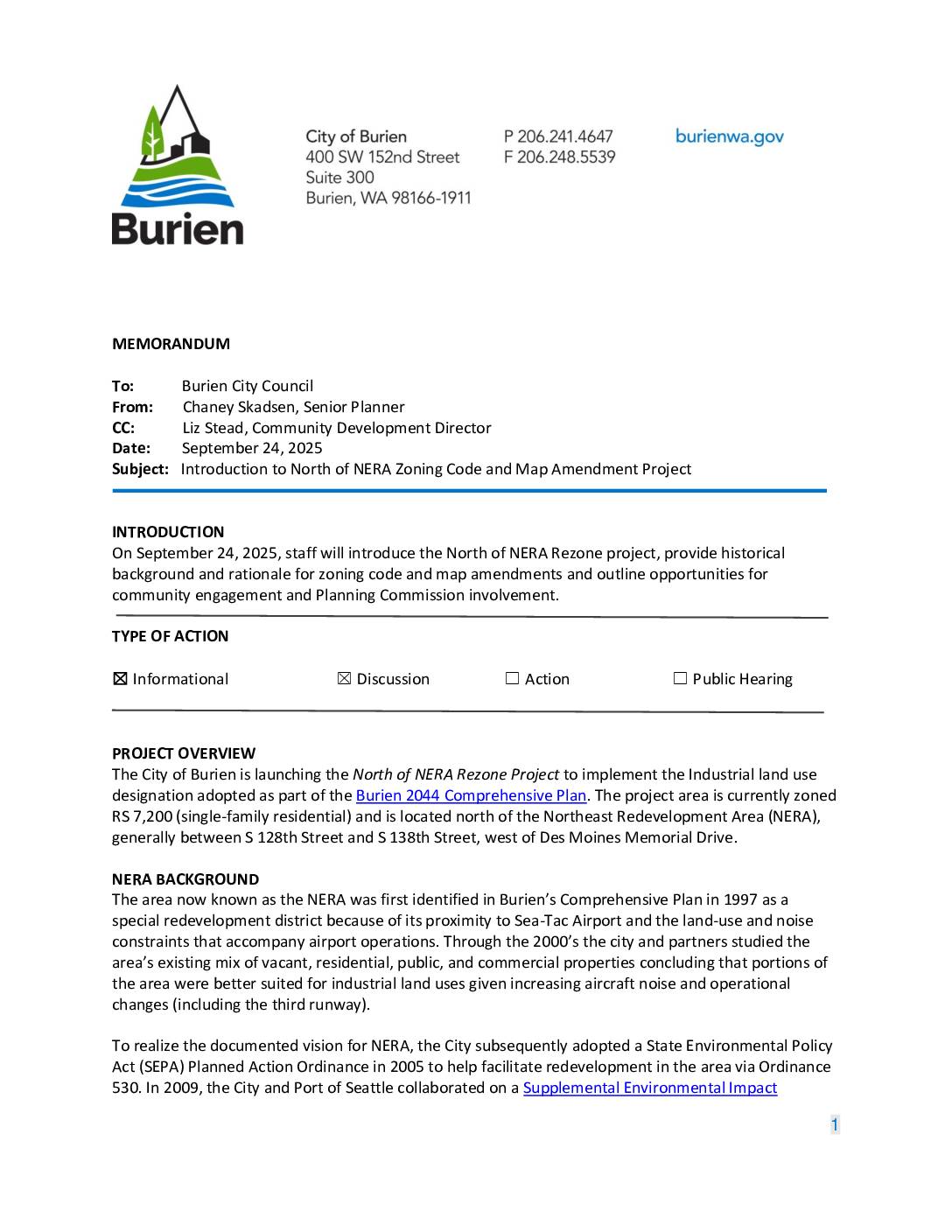 Staff memo north of nera rezone pdf