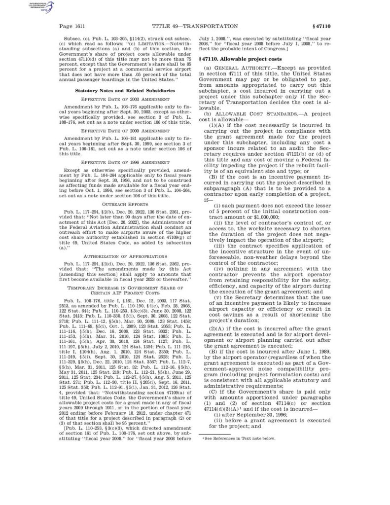 Uscode 2024 title49 subtitlevii partb chap471 subchapi sec47110 pdf