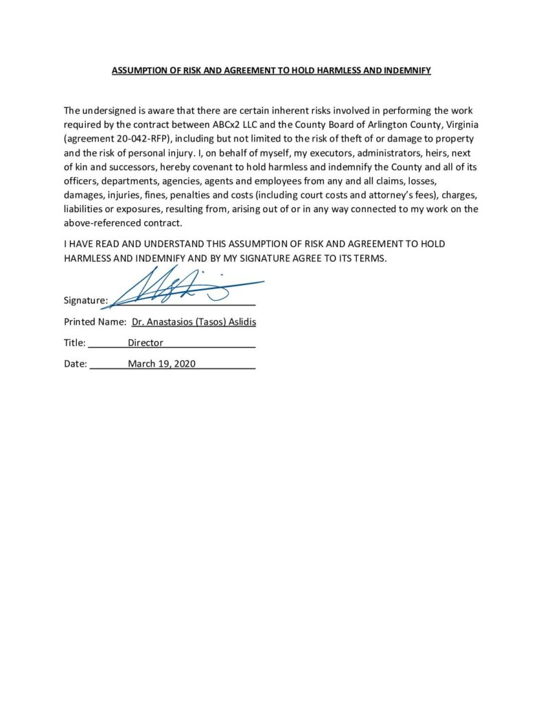 Vianair tasos aslidis hold harmless agreement individual pdf