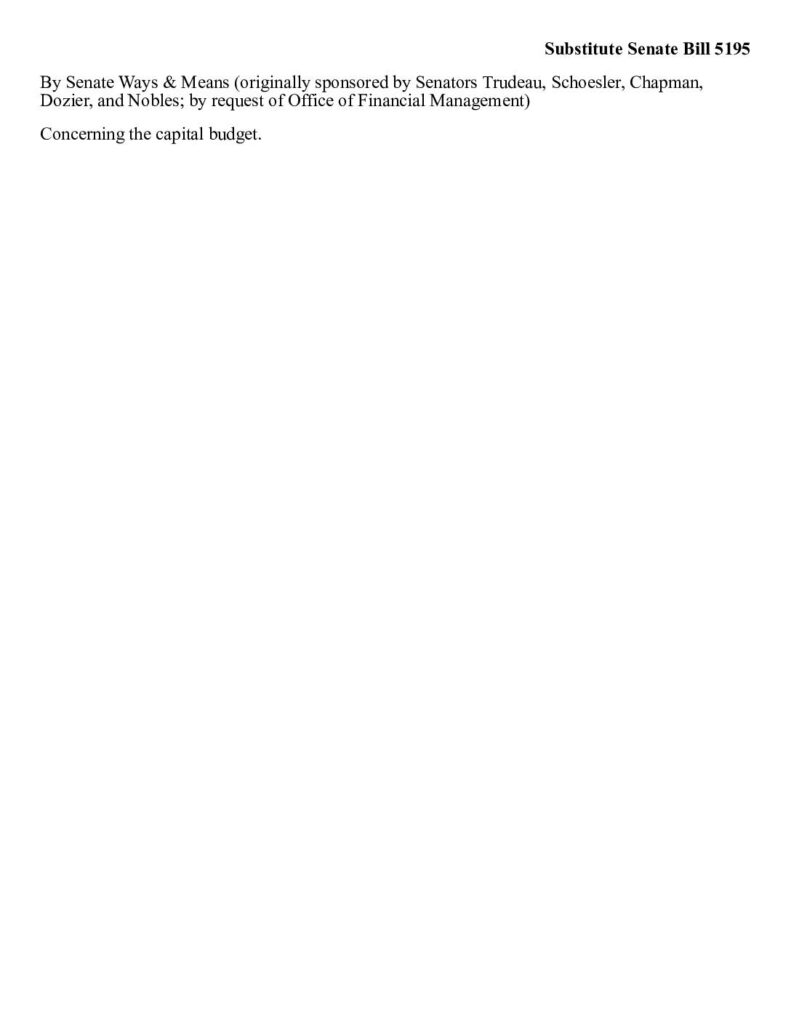 Wa senate capital budget 2025 2027 scssb5195 pdf 1