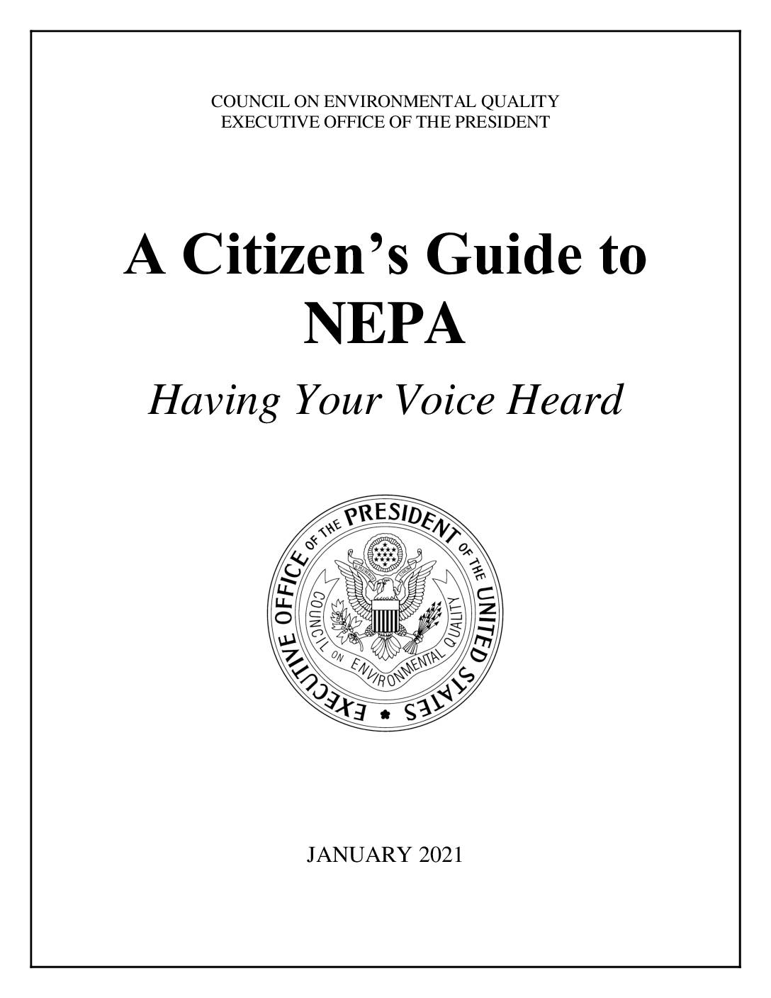 Citizens Guide to NEPA 2021 Pdf