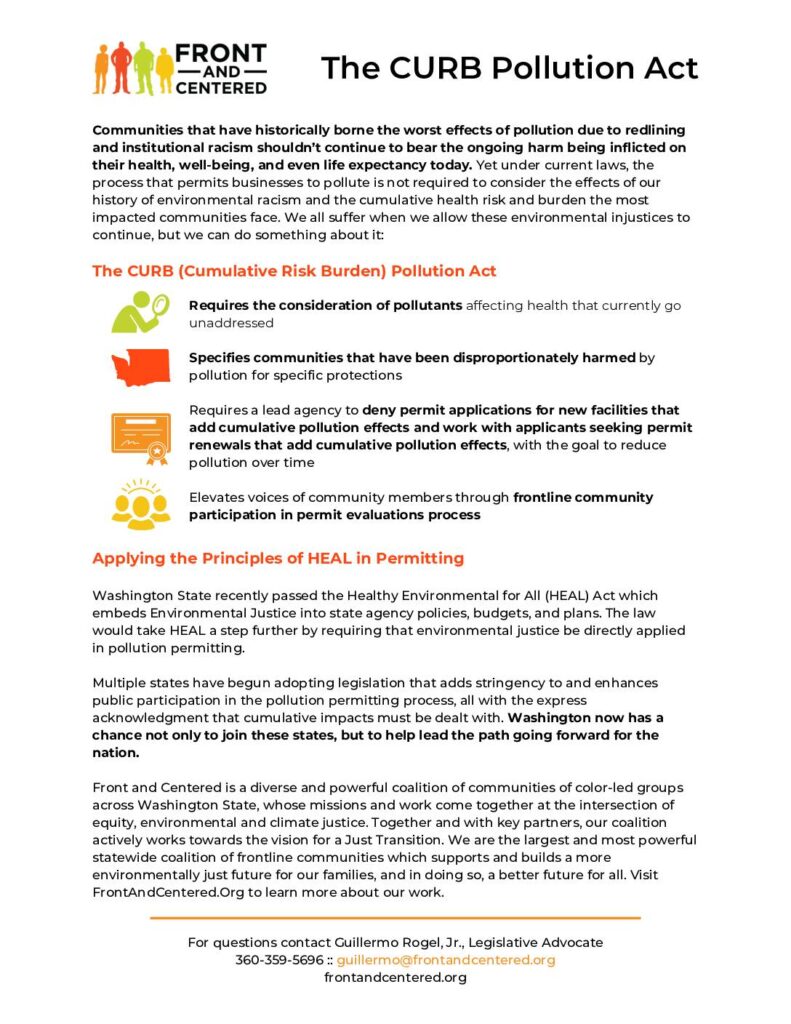 Front and centered curb act factsheet pdf