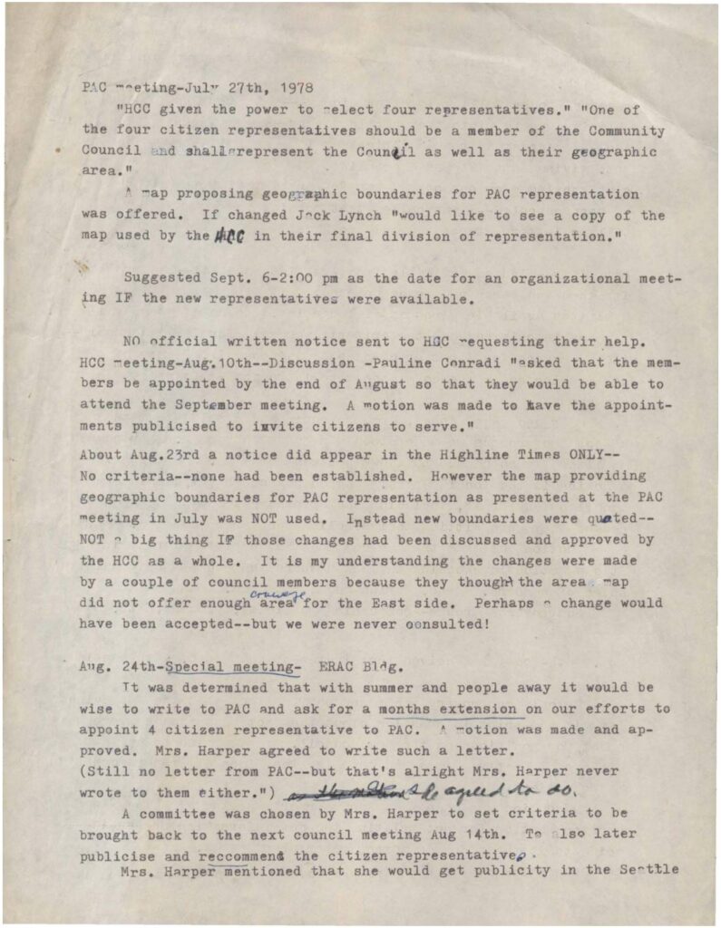 Hcc pac meeting notes citizen representatives 1978 07 08 pdf