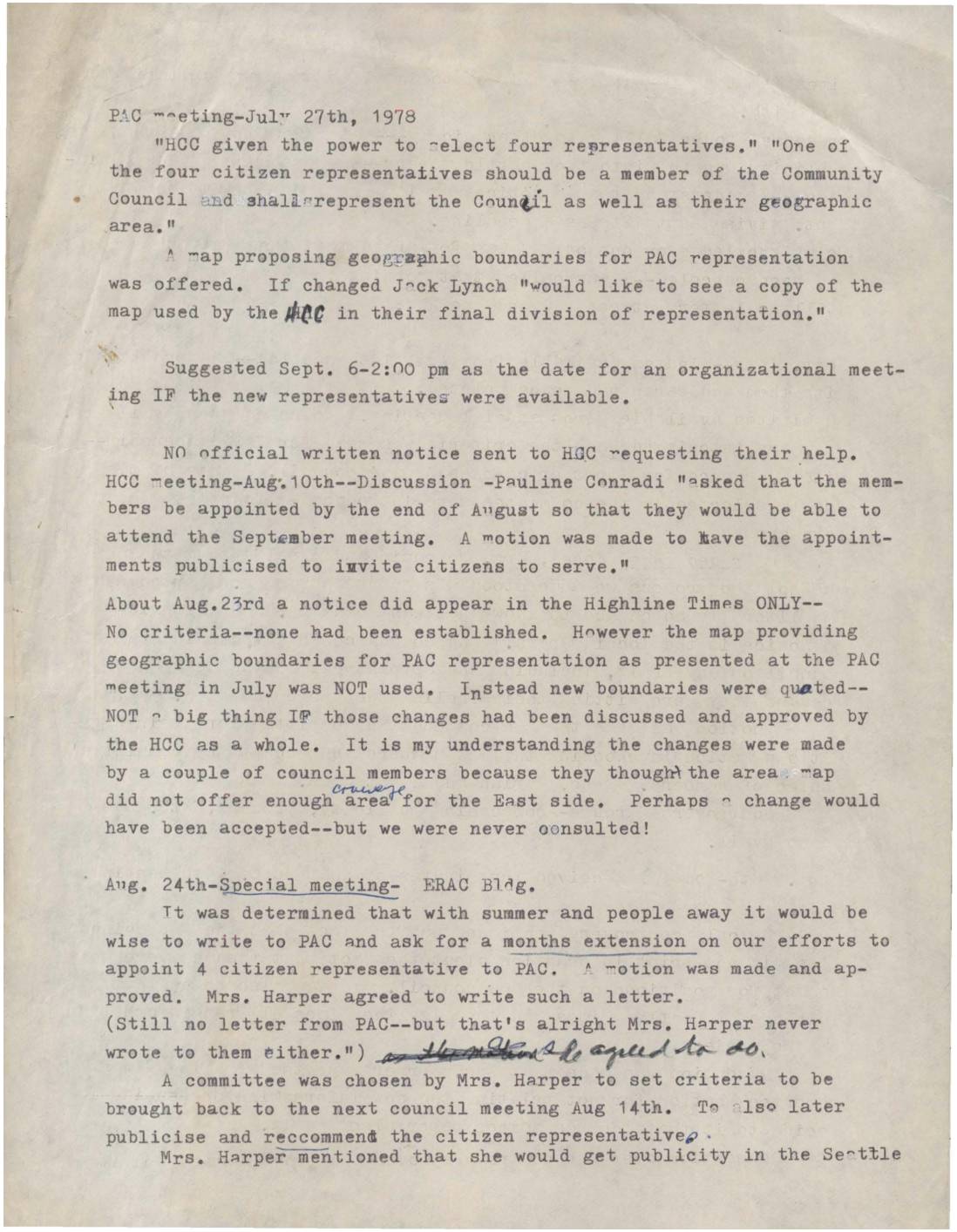 Hcc pac meeting notes citizen representatives 1978 07 08 pdf