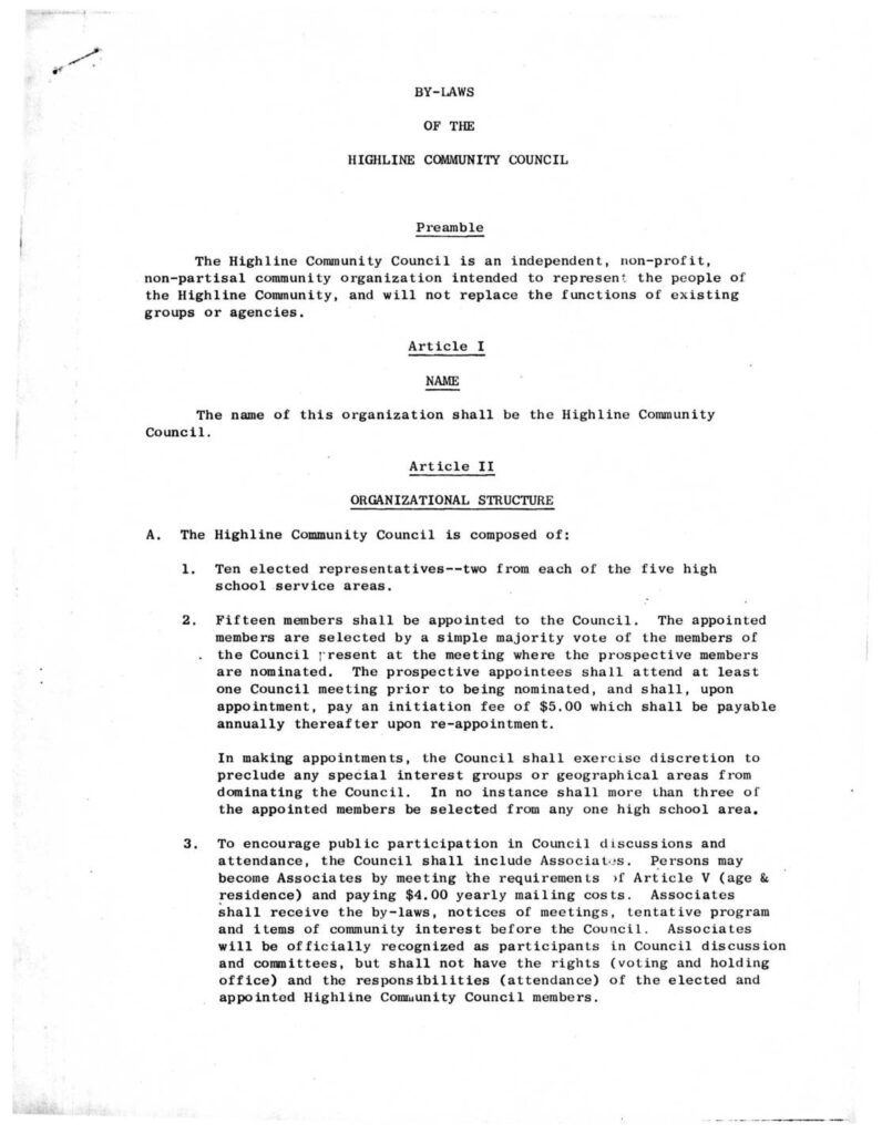 Highline community council by laws pdf