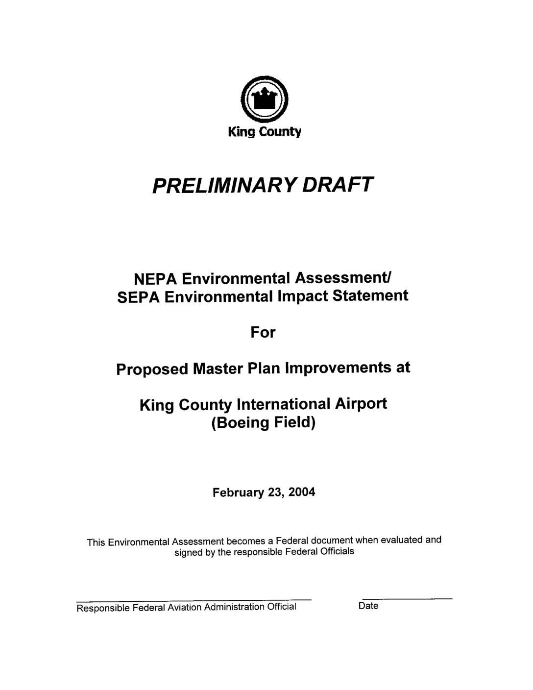NEPA environmental assessment SEPA EIS 2004 pdf