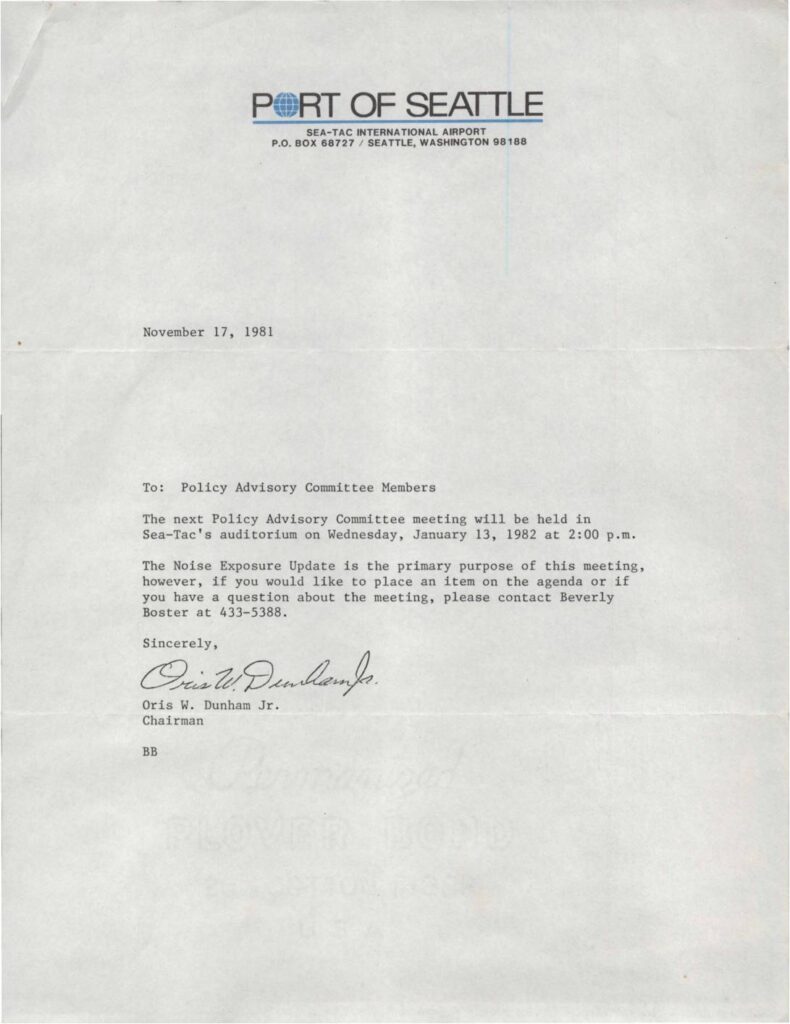 Port of seattle 1981 11 17 policy advisory committee noise exposure update notice pdf