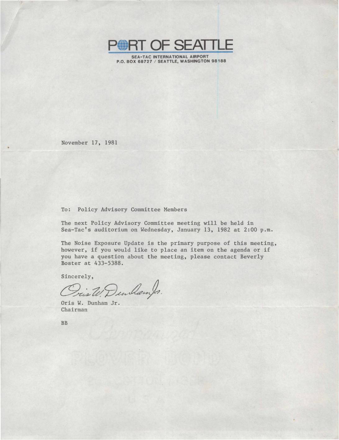Port of seattle 1981 11 17 policy advisory committee noise exposure update notice pdf