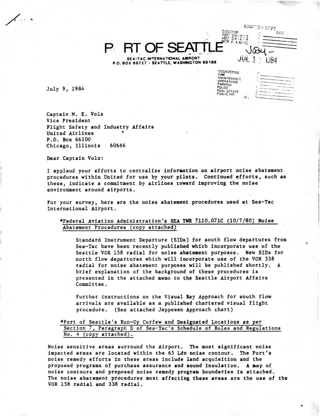 Port of seattle 1984 07 09 noise abatement procedures letter united airlines pdf