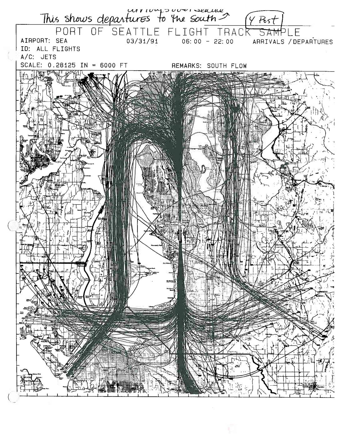 Port of seattle flight tracks south flow pre post four post plan 1989 1991 pdf