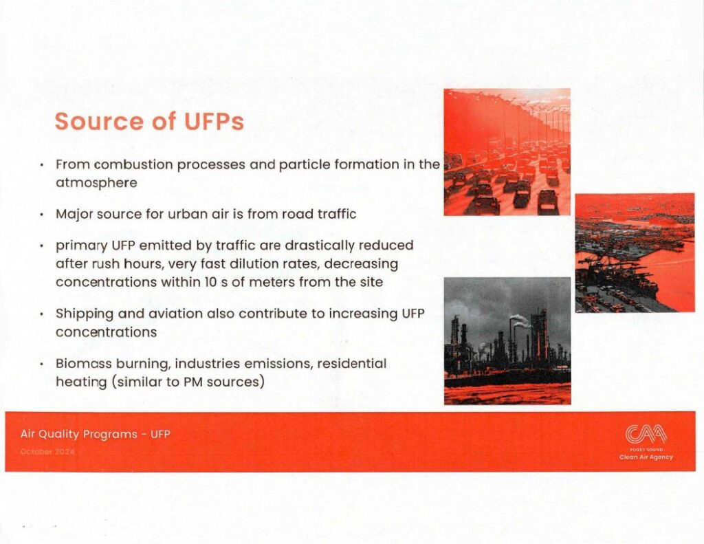 Sources of ultrafine particles near Sea-Tac monitoring sites
